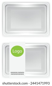 Tray pack mockup 3d illustration 