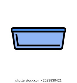 tray plastic package color icon vector. tray plastic package sign. isolated symbol illustration
