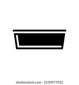 tray plastic package glyph icon vector. tray plastic package sign. isolated symbol illustration