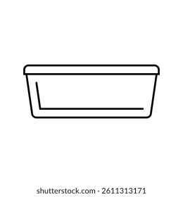 tray plastic package line icon vector. tray plastic package sign. isolated contour symbol black illustration