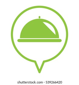 tray, plate, pointer, icon, vector illustration EPS 10