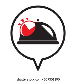 tray, plate, time, icon, vector illustration EPS 10