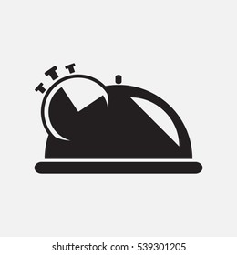 tray, plate, time, icon, vector illustration EPS 10