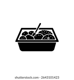 Tray with protein and grains balanced healthy meal portions