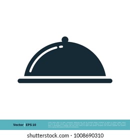 Tray Restaurant Icon Vector Logo Template Illustration Design. Vector EPS 10.