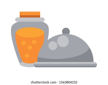 tray server dish isolated icon vector illustration design