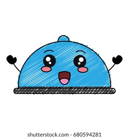 tray server kawaii character