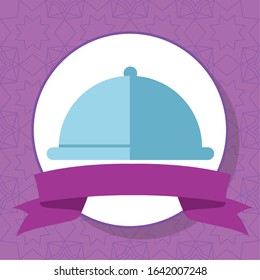 tray server restaurant isolated icon vector illustration design