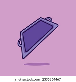 Tray simple cartoon vector illustration kitchen concept icon isolated