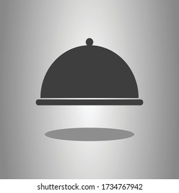 Tray simple icon vector with shadow. Flat desing