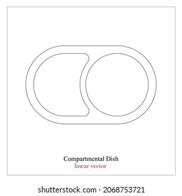 Tray for two sections. For cups and cookies. For laser cutting and engraving.