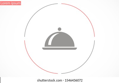 tray vector icon. fast food tray. restaurant tray. 