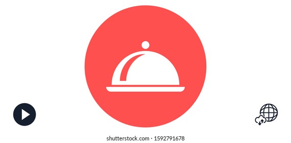 tray vector icon. fast food tray. restaurant tray. tray for removal. 