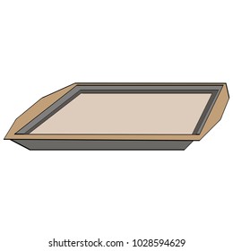 tray vector illustration. Object of fast food on a white background