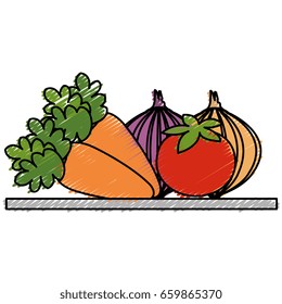 tray with vegetables icon