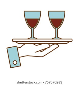 tray with wine cups