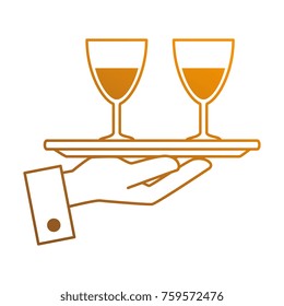 tray with wine cups