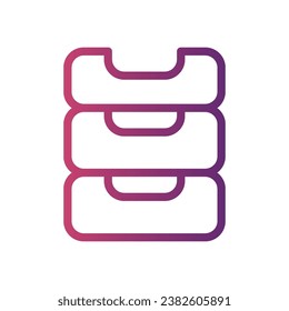 trayline gradient icon logo for website, application, printing, document, poster design, etc, Suitable for web Design,Logo,App