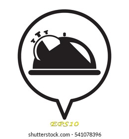 trays, dishes, icon, vector illustration EPS 10