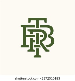 TRB letter monogram logo design 