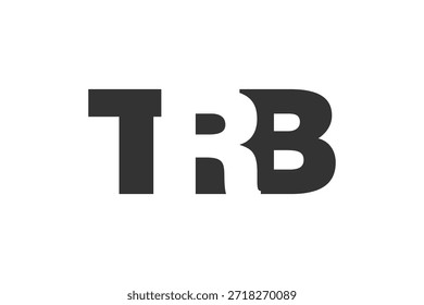 Diseño de logo TRB. Letra inicial T R B estilo de letra en negrita para startups tecnológicas, consultoría, marca corporativa. Nombre creativo de la empresa, titulares de la tipografía, identidad, logotipo de moda. Ilustración vectorial.