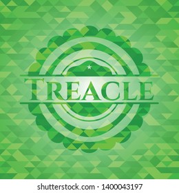 Treacle green mosaic emblem. Vector Illustration. Detailed.