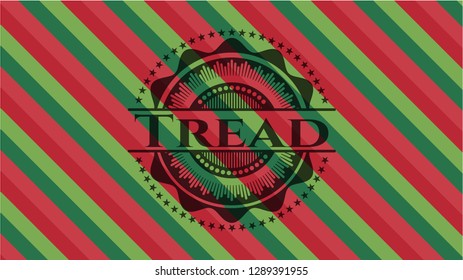 Tread christmas style badge..