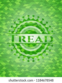 Tread green mosaic emblem