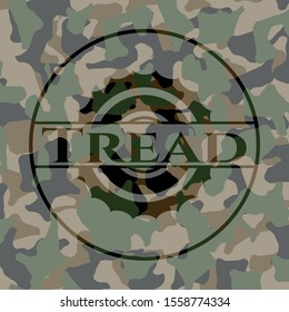 Tread on camouflage texture. Vector Illustration. Detailed.