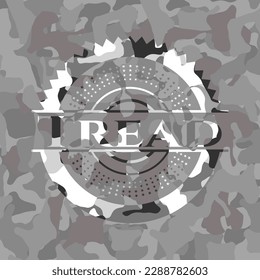 Tread on grey camouflaged pattern 