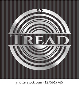 Tread silver shiny emblem