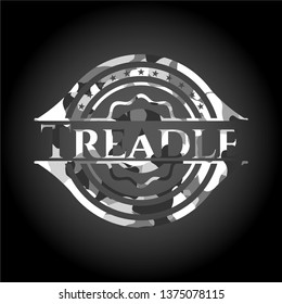 Treadle on grey camo texture
