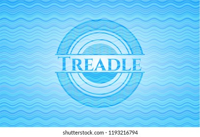 Treadle water representation emblem.