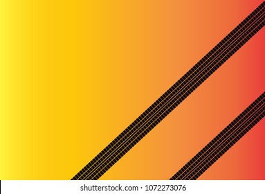 Treadmarks on a colorful/colourful background