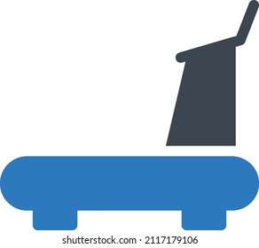 Ilustración del vector Treadmil sobre un fondo transparente.Símbolos de calidad premium.Icono del vector glifos para el concepto y el diseño gráfico.