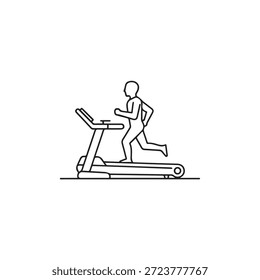 "Laufband Cardio Laufmaschine Fitnessstudio Icon."