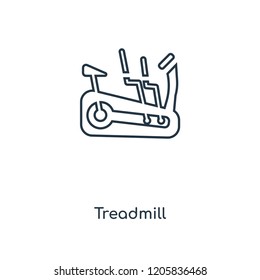 Treadmill concept line icon. Linear Treadmill concept outline symbol design. This simple element illustration can be used for web and mobile UI/UX.