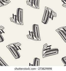 treadmill doodle seamless pattern background
