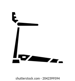 vector de icono de glifo de equipo de cinta rodante. señal de equipo de cinta rodante. símbolo de contorno aislado ilustración negra