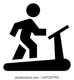 Treadmill Exercise Fitness Vector Icon