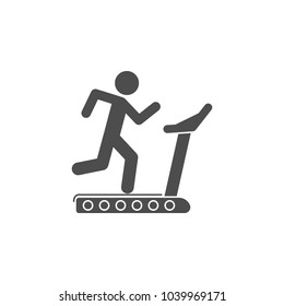 treadmill exercise icon.Element of popular fitness  icon. Premium quality graphic design. Signs, symbols collection icon for websites, web design, on white background