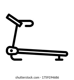Treadmill for exercise symbol icon vector
