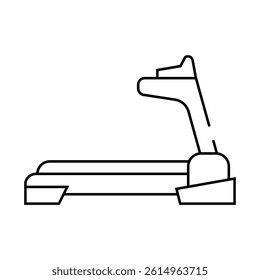 treadmill fitness sport line icon vector. treadmill fitness sport sign. isolated contour symbol black illustration