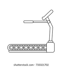 treadmill fitness or sport related icon image 