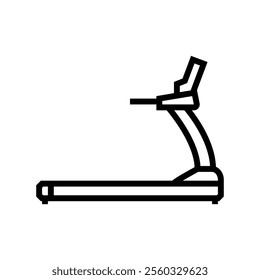 treadmill fitness tool line icon vector. treadmill fitness tool sign. isolated contour symbol black illustration