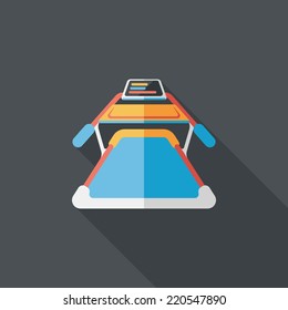 treadmill flat icon with long shadow,eps10