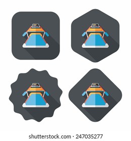 treadmill flat icon with long shadow,eps10