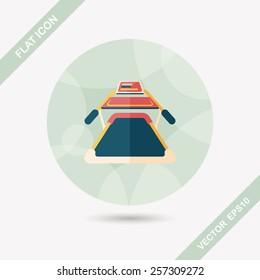 treadmill flat icon with long shadow,eps10