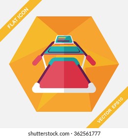 treadmill flat icon with long shadow,eps10