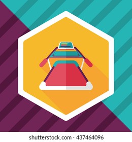 treadmill flat icon with long shadow,eps10